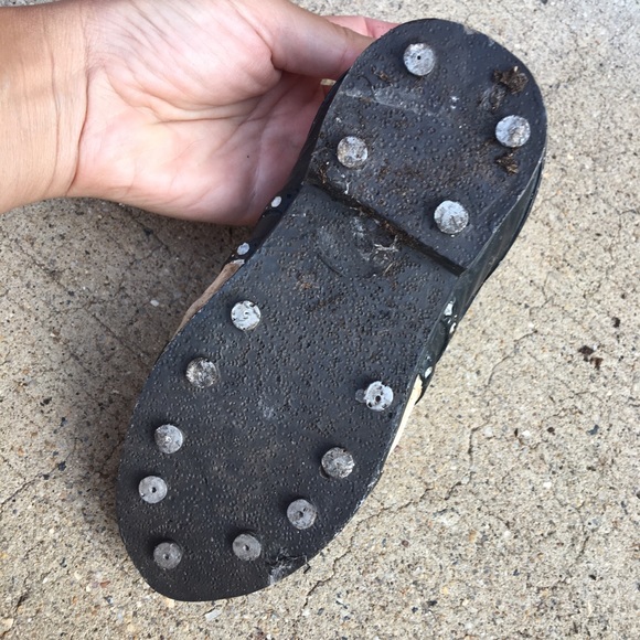 Vintage Black & White Porcelain Golf saddle Shoe - Picture 5 of 8